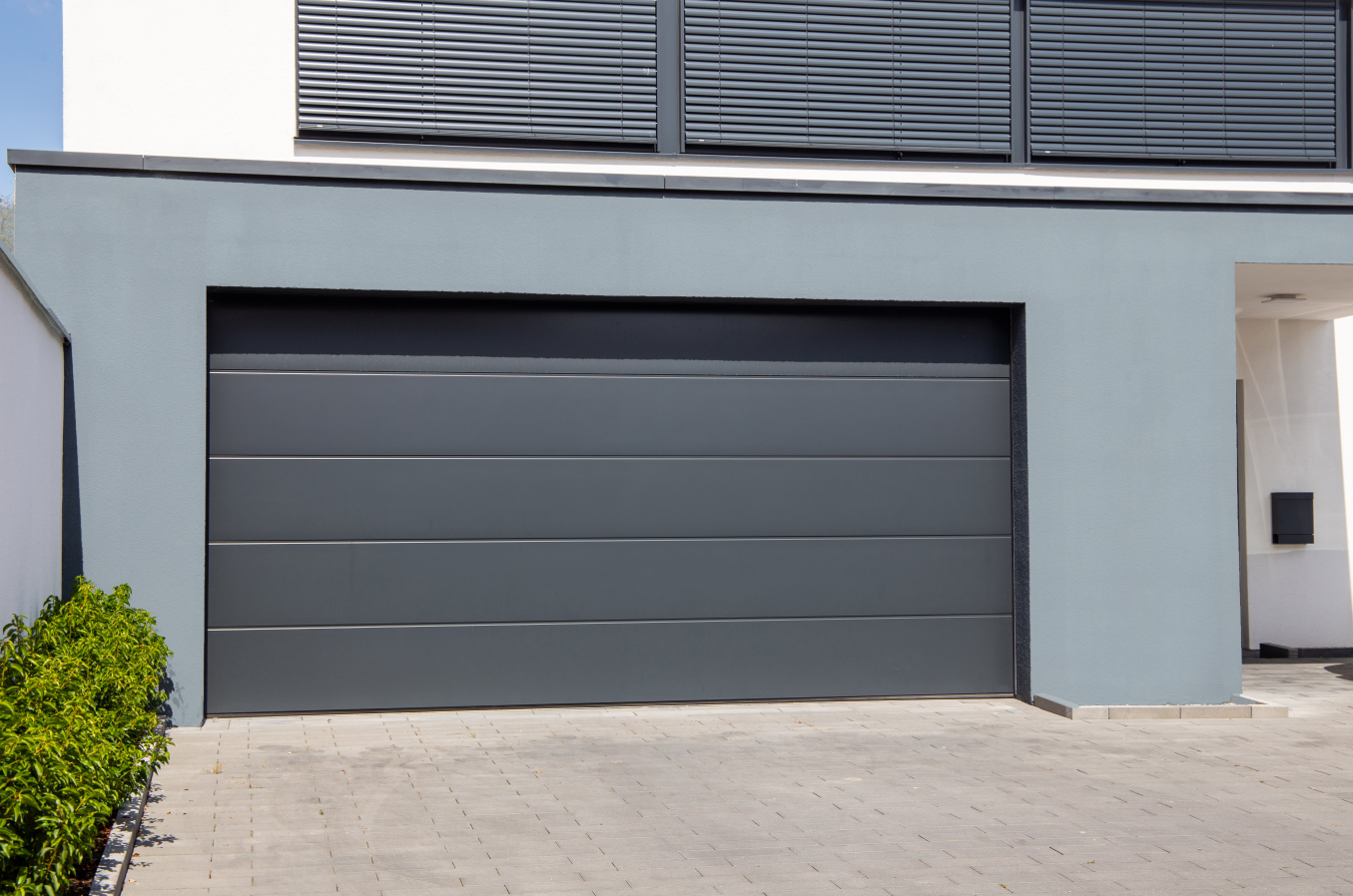 a residential garage door.